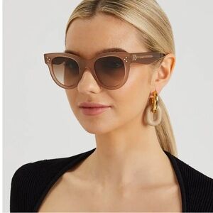 Celine Audrey CL 41755 Baby Audrey Brown Rose Taupe Round-Frame Sunglasses